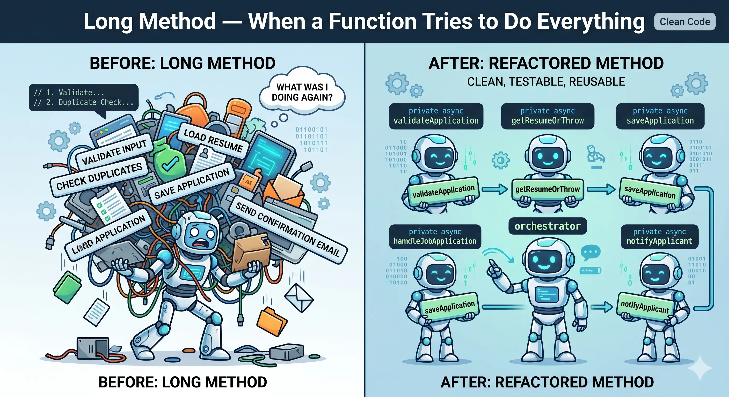 Thumbnail of Long Method — When a Function Tries to Do Everything